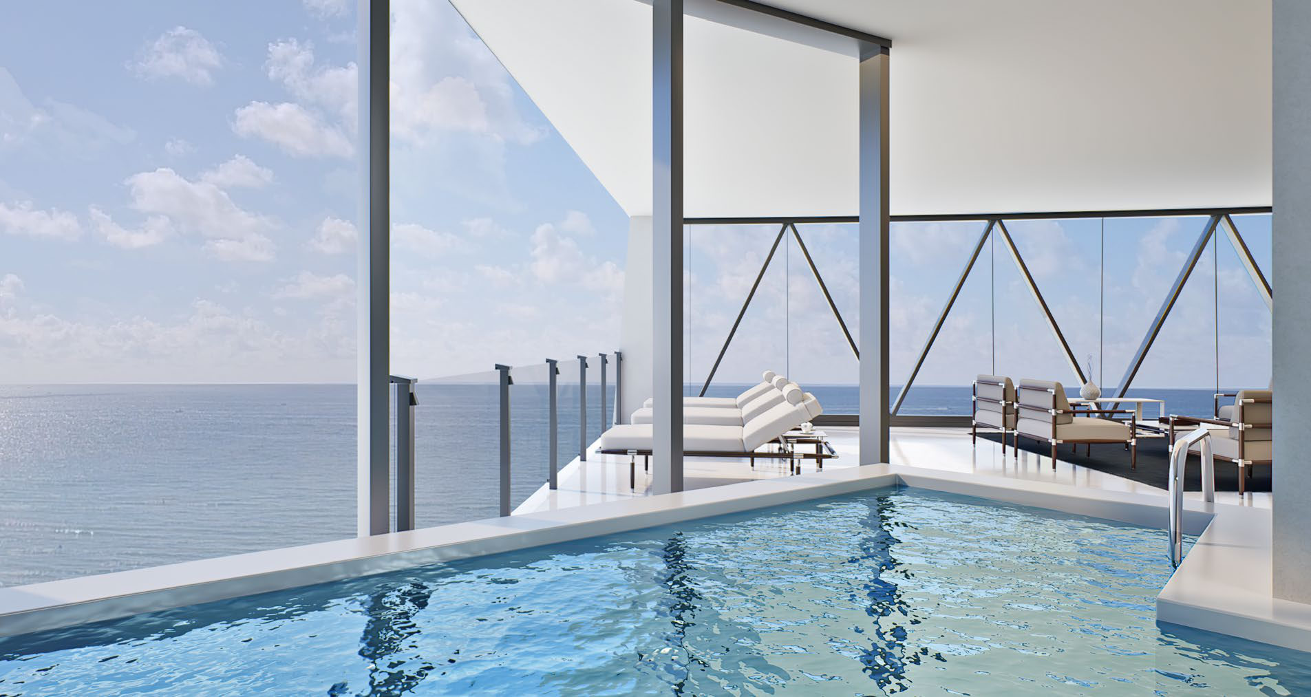 Residencia Azure — piscina privada — Bentley Residences