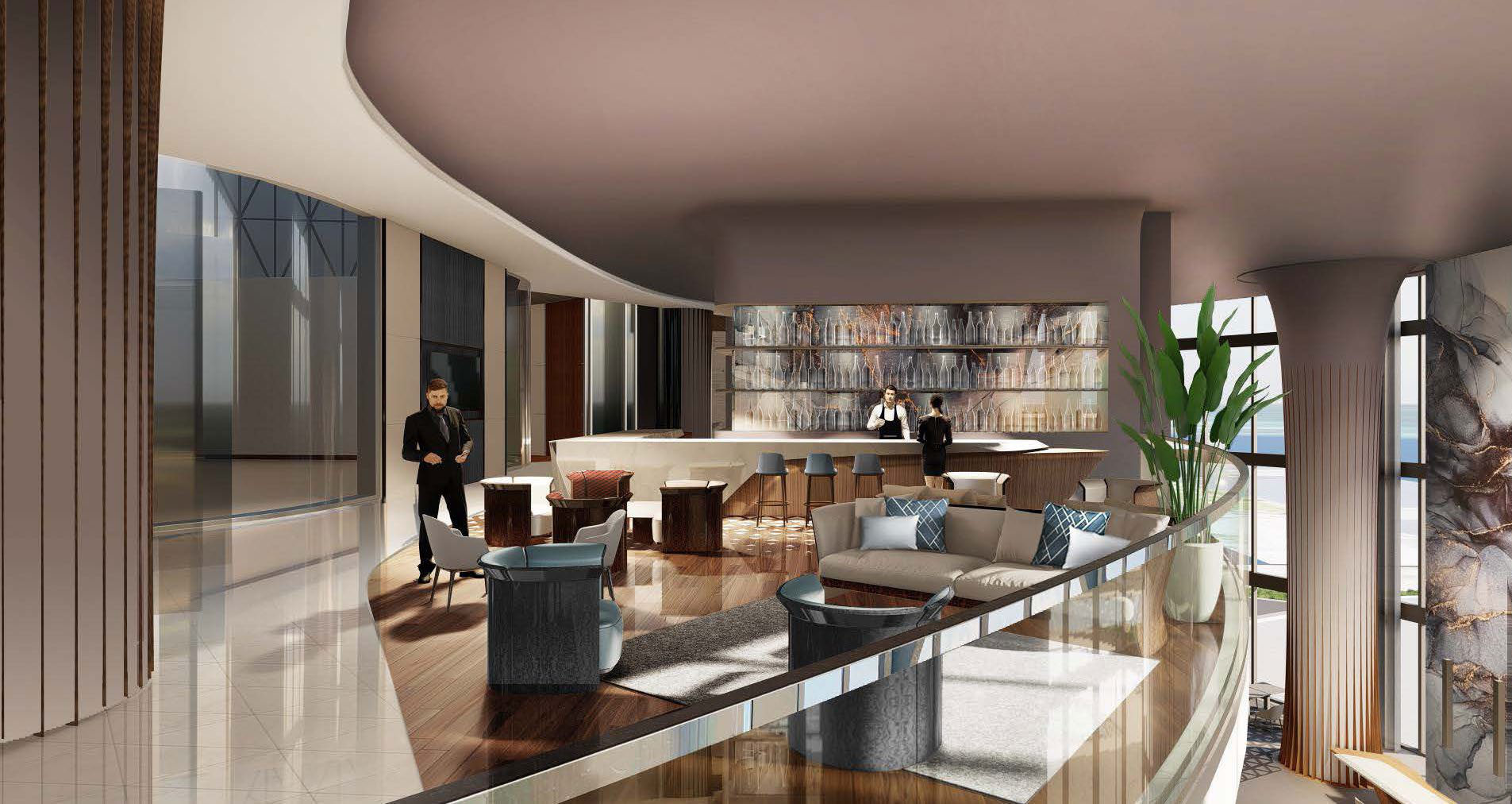 Lounge en el mezzanine — Bentley Residences